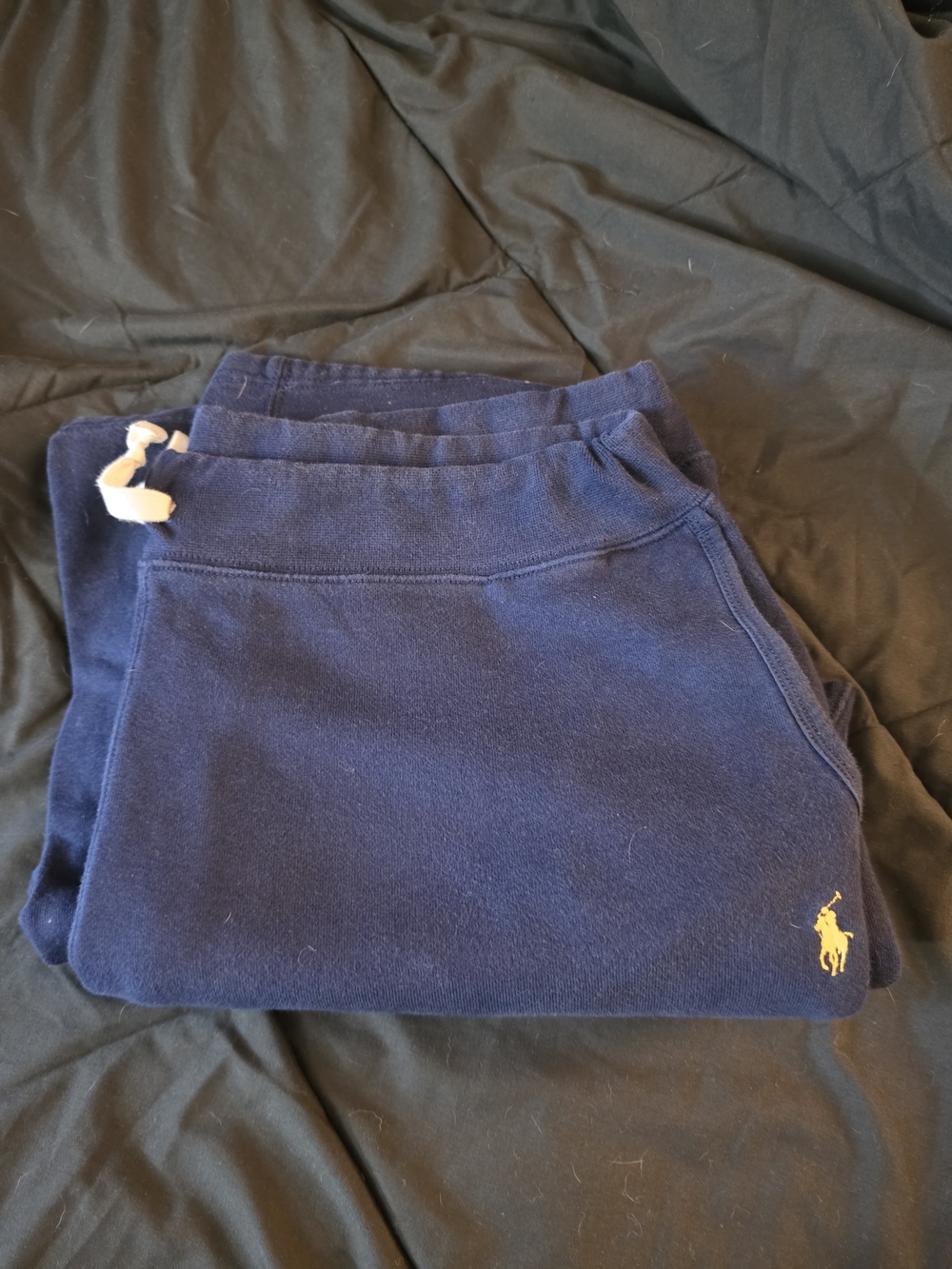 Polo by Ralph Lauren Navy Sweatpants with Yellow Pony Logo